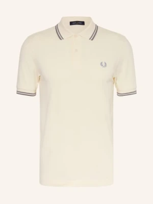 Fred Perry Koszulka Polo Z Pikowanym Wzorem weiss