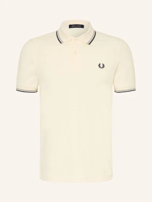 Fred Perry Koszulka Polo Z Pikowanym Wzorem weiss biały