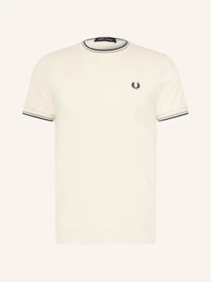 Fred Perry Koszulka weiss KREMOWY