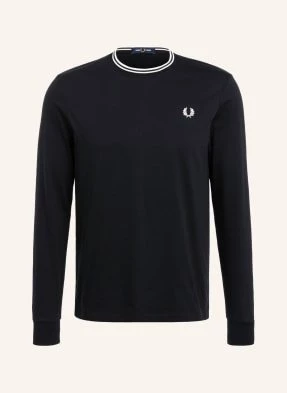 Fred Perry Koszulka Z Długim Rękawem schwarz