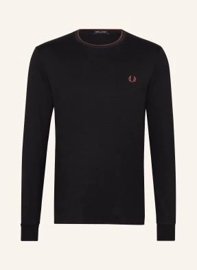 Fred Perry Koszulka Z Długim Rękawem schwarz