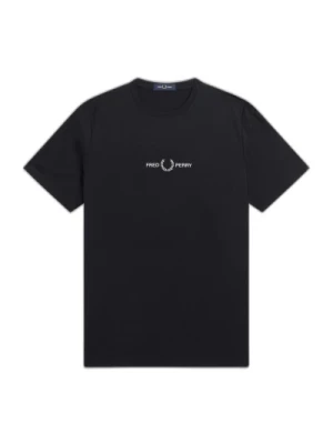 Fred Perry, Koszulka z haftem Fred Perry Black, male,