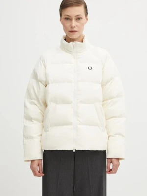 Fred Perry kurtka kolor beżowy zimowa oversize J1118