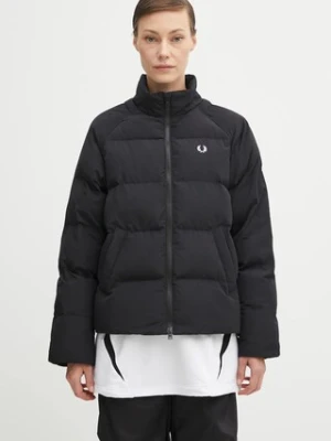 Fred Perry kurtka kolor czarny zimowa oversize J1118