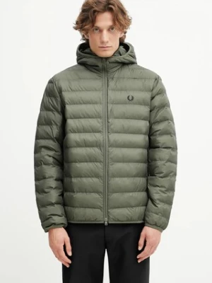 Fred Perry kurtka kolor zielony przejściowa J8553