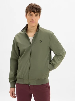 Fred Perry Kurtka męska Mężczyźni Sztuczne włókno zielony jednolity,