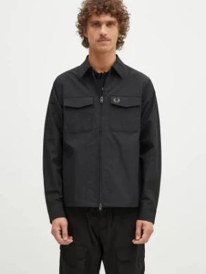 Fred Perry kurtka Pocket Overshirt męska kolor czarny przejściowa M5684.236