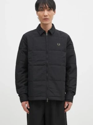 Fred Perry kurtka Quilted Overshirt męska kolor czarny przejściowa M6642.102