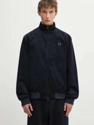 Fred Perry kurtka sztruksowa kolor granatowy przejściowa J8546