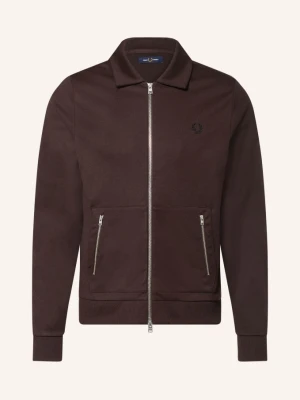 Fred Perry Kurtka Treningowa Z Paskami Z Galonu braun CIEMNOBRĄZOWY