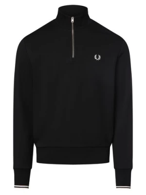 Fred Perry Męska bluza nierozpinana Mężczyźni Bawełna czarny jednolity,