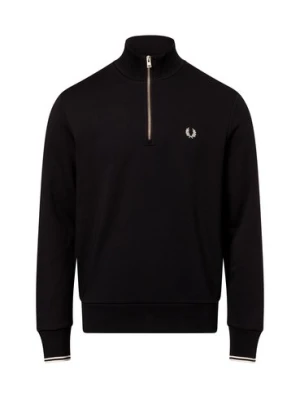 Fred Perry Męska bluza nierozpinana Mężczyźni Bawełna niebieski jednolity,