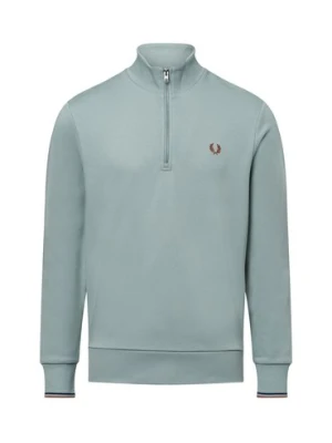 Fred Perry Męska bluza nierozpinana Mężczyźni Bawełna zielony jednolity,