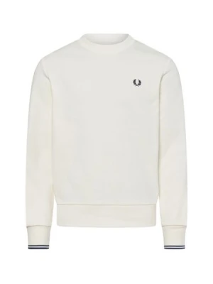 Fred Perry Męska bluza nierozpinana Mężczyźni biały jednolity,