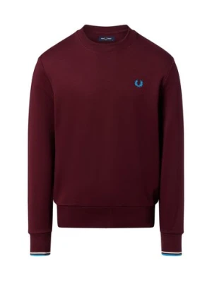 Fred Perry Męska bluza nierozpinana Mężczyźni czerwony jednolity,