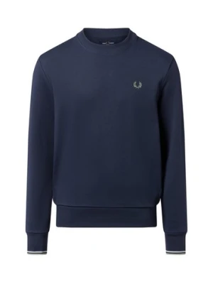 Fred Perry Męska bluza nierozpinana Mężczyźni niebieski jednolity,