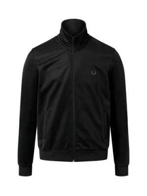 Fred Perry Męska bluza rozpinana Mężczyźni czarny jednolity,