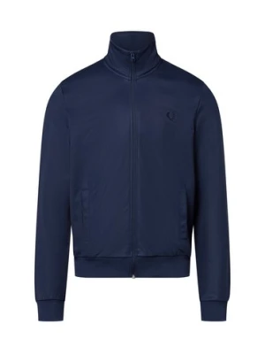 Fred Perry Męska bluza rozpinana Mężczyźni niebieski jednolity,