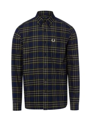 Fred Perry Męska koszula flanelowa Mężczyźni Regular Fit Bawełna (100%) niebieski,