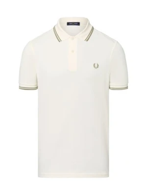 Fred Perry Męska koszulka polo Mężczyźni Bawełna biały jednolity,