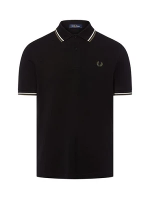Fred Perry Męska koszulka polo Mężczyźni Bawełna czarny jednolity,