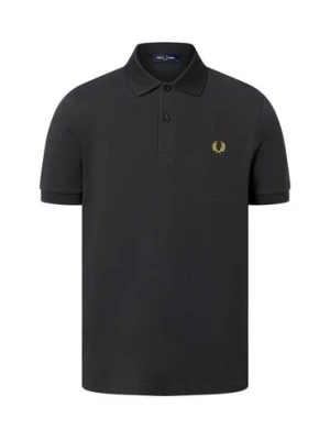 Fred Perry Męska koszulka polo Mężczyźni Bawełna czarny jednolity,