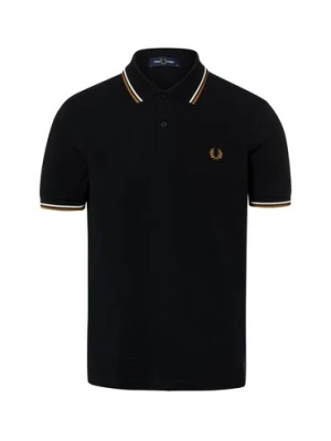 Fred Perry Męska koszulka polo Mężczyźni Bawełna czarny jednolity,