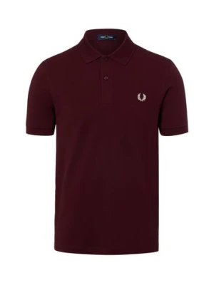 Fred Perry Męska koszulka polo Mężczyźni Bawełna czerwony jednolity,
