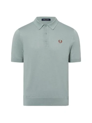 Fred Perry Męska koszulka polo Mężczyźni Bawełna niebieski jednolity,