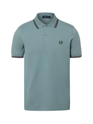 Fred Perry Męska koszulka polo Mężczyźni Bawełna niebieski jednolity,