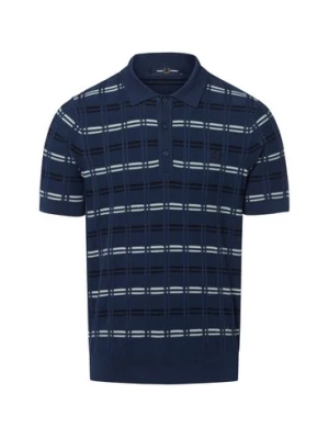 Fred Perry Męska koszulka polo Mężczyźni Bawełna niebieski|wielokolorowy w kratkę,