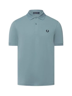Fred Perry Męska koszulka polo Mężczyźni Bawełna zielony jednolity,