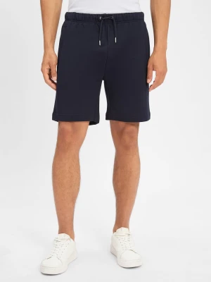 Fred Perry Męskie szorty dresowe Mężczyźni Bawełna niebieski jednolity,