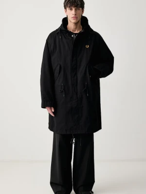 Fred Perry parka męska bawełniana czarny