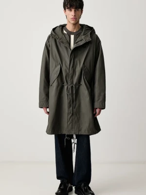 Fred Perry parka męska bawełniana zielony