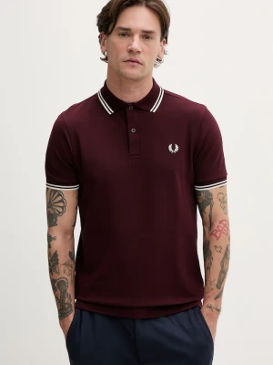 Fred Perry polo bawełniane bordowy