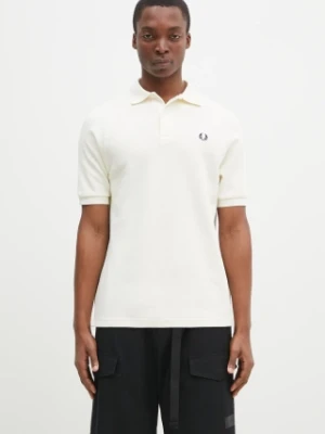 Zdjęcie produktu Fred Perry polo bawełniane kolor beżowy gładki M9885.560