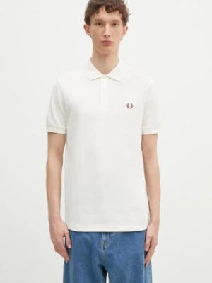 Fred Perry polo bawełniane kolor beżowy z aplikacją M6000.Y45