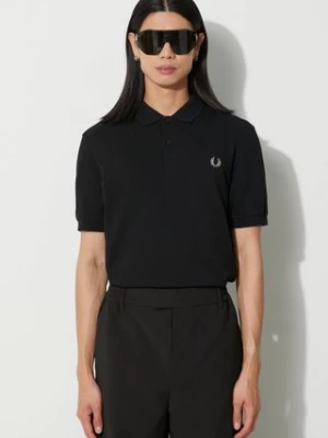 Fred Perry polo bawełniane kolor czarny z aplikacją M6000.906