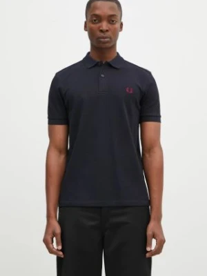 Fred Perry polo bawełniane kolor granatowy gładki M6000.V73