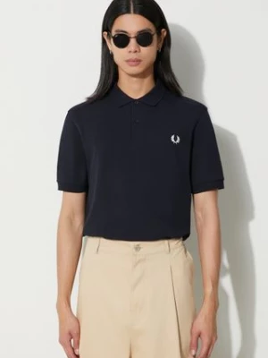 Fred Perry polo bawełniane kolor granatowy z aplikacją M6000.608