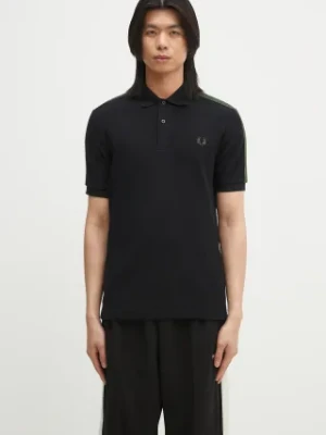 Fred Perry polo bawełniane męski kolor czarny gładki M9890.102