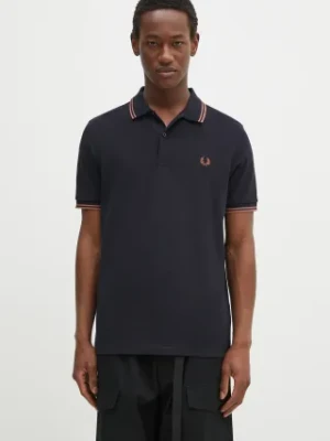 Fred Perry polo bawełniane męski kolor granatowy gładki M3600.Y31