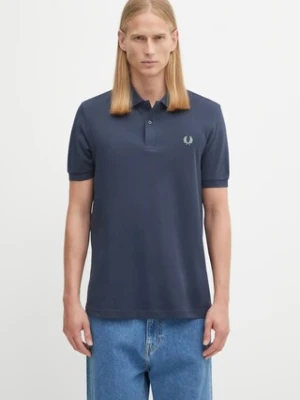 Fred Perry polo bawełniane męski kolor granatowy gładki M6000