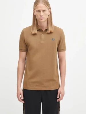 Fred Perry polo bawełniane męski kolor zielony gładki M6000
