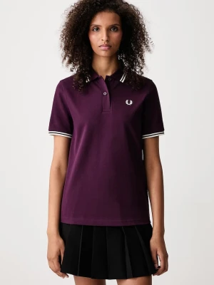 Fred Perry polo damskie bawełniane fioletowy