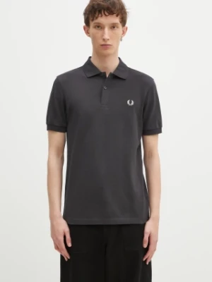 Fred Perry polo męski kolor szary z aplikacją M6000.V56