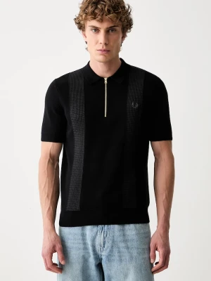 Fred Perry polo męskie z bawełną czarny
