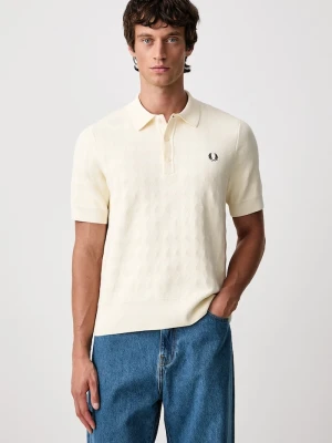 Fred Perry polo swetrowe męskie bawełniane beżowy