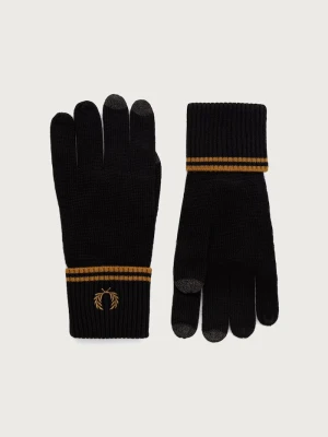 Fred Perry rękawiczki z wełną czarny